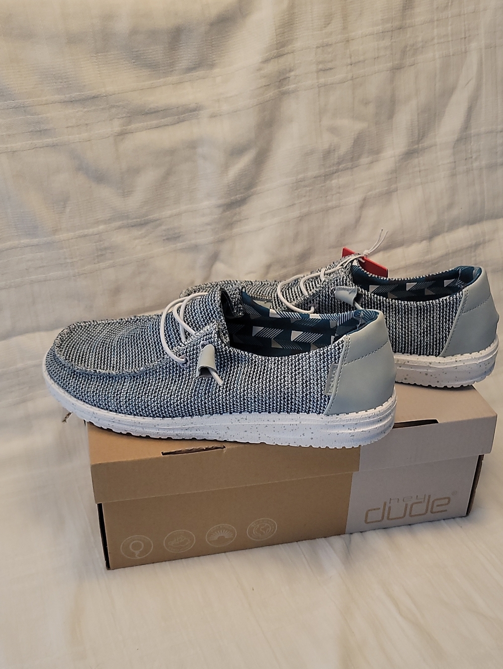 Hey Dude Wendy Sox Slip-On Loafers in Ice Gray